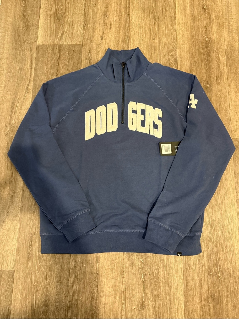 47 Brand Los Angeles Dodgers size XL  Blue Fleece 1/4 Zip Pullover new with tags